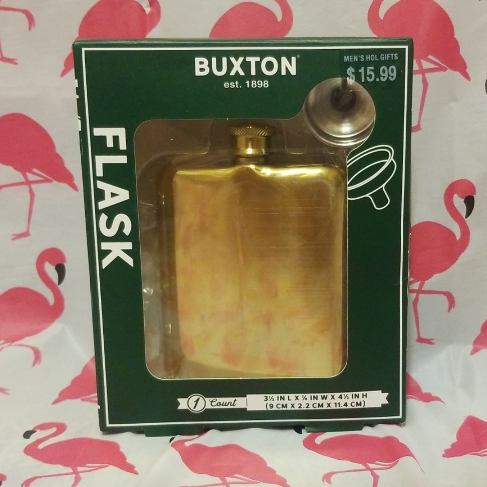 Buxton Portable Decanter Flask - Gold One Size - Picture 2 of 2